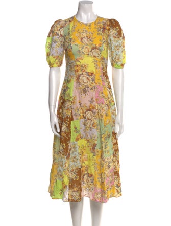 ALÉMAIS Linen Midi Length Dress