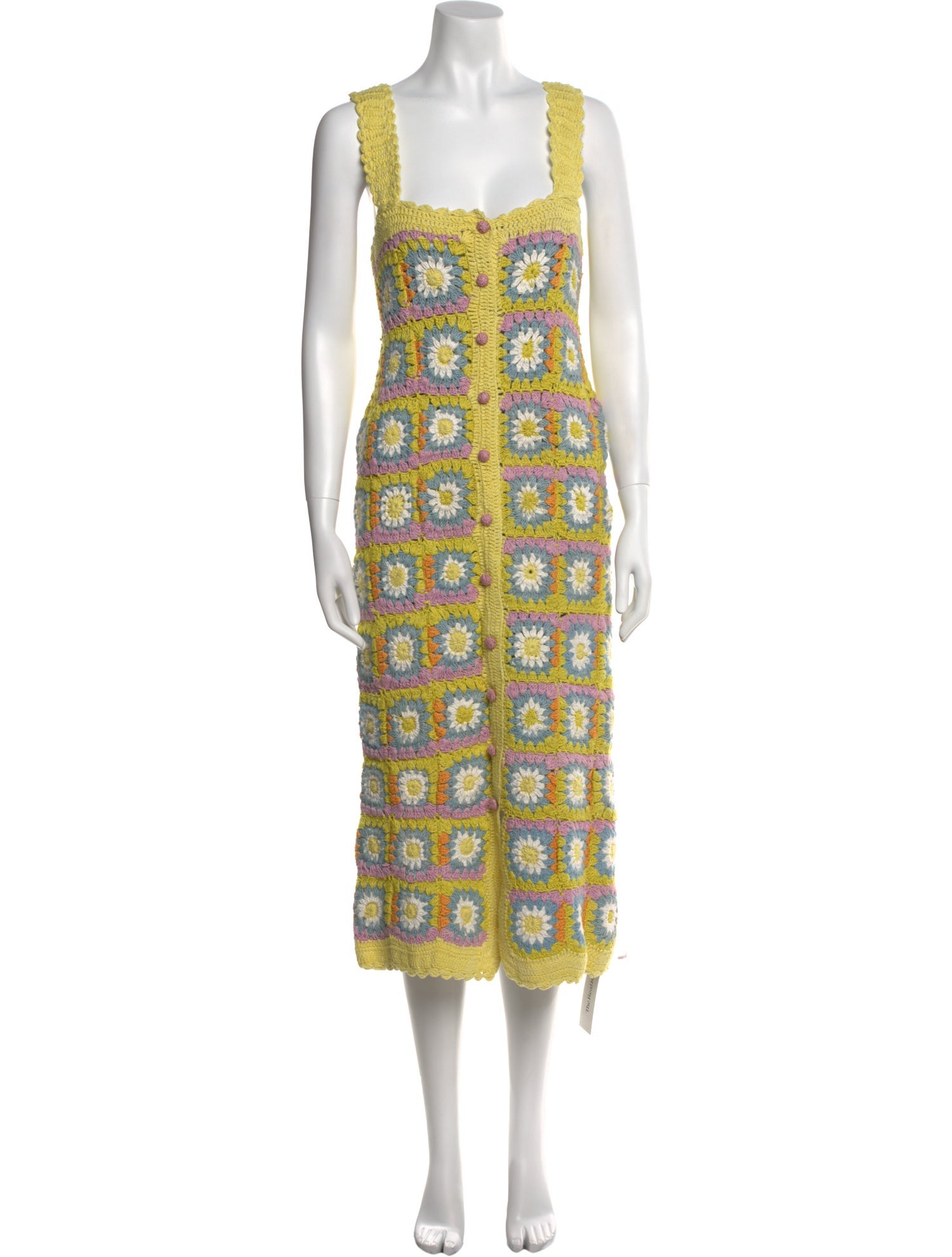 ALÉMAIS Printed Midi Length Dress w/ Tags
