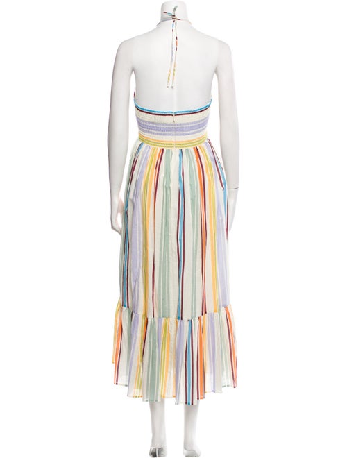 ALÉMAIS Striped Midi Length Dress