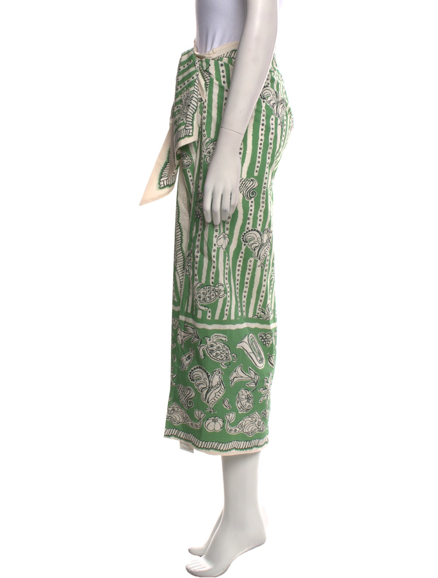 ALÉMAIS Paisley Print Midi Length Skirt