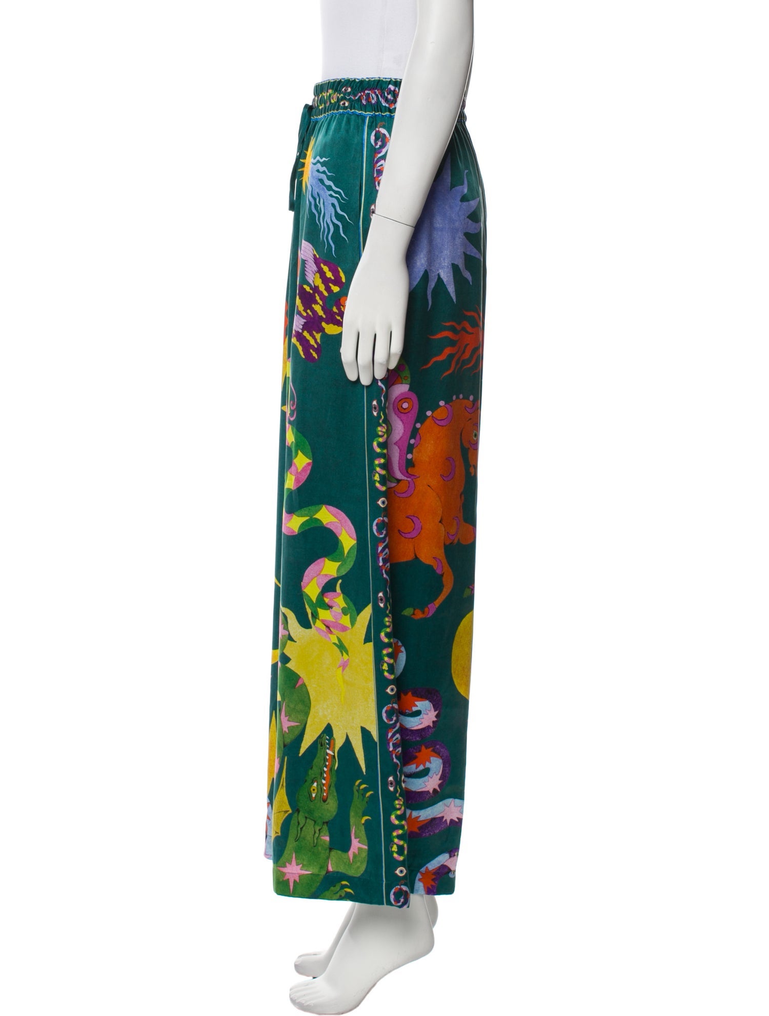 ALÉMAIS Silk Wide Leg Pants