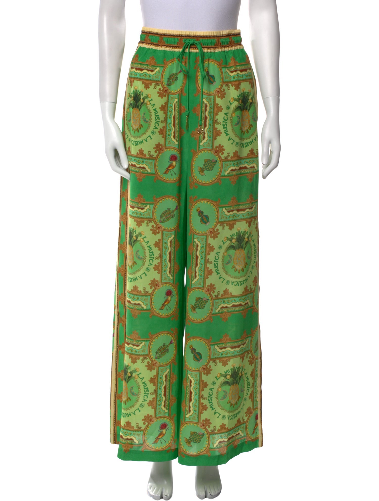 ALÉMAIS Silk Wide Leg Pants