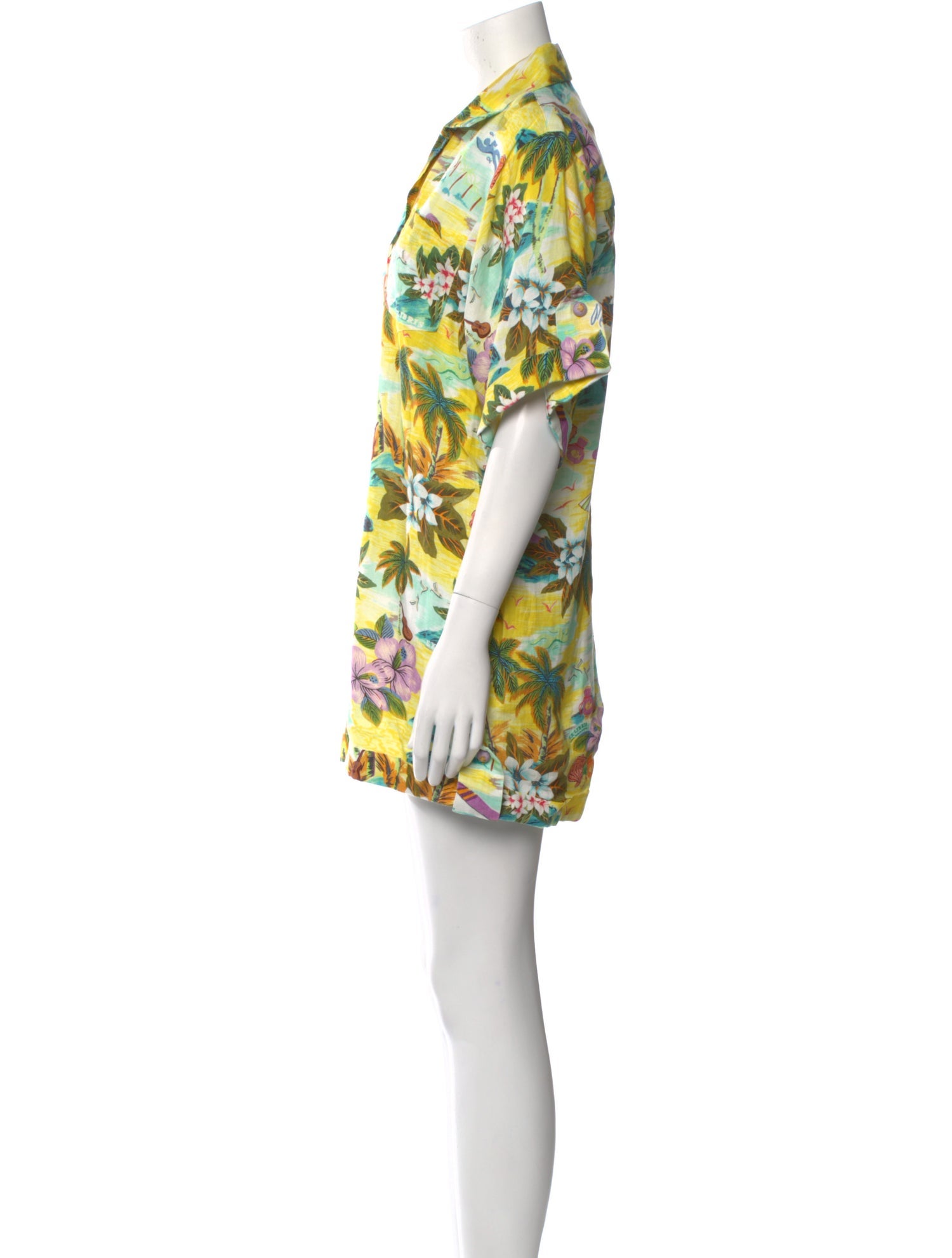 ALÉMAIS Linen Printed Romper