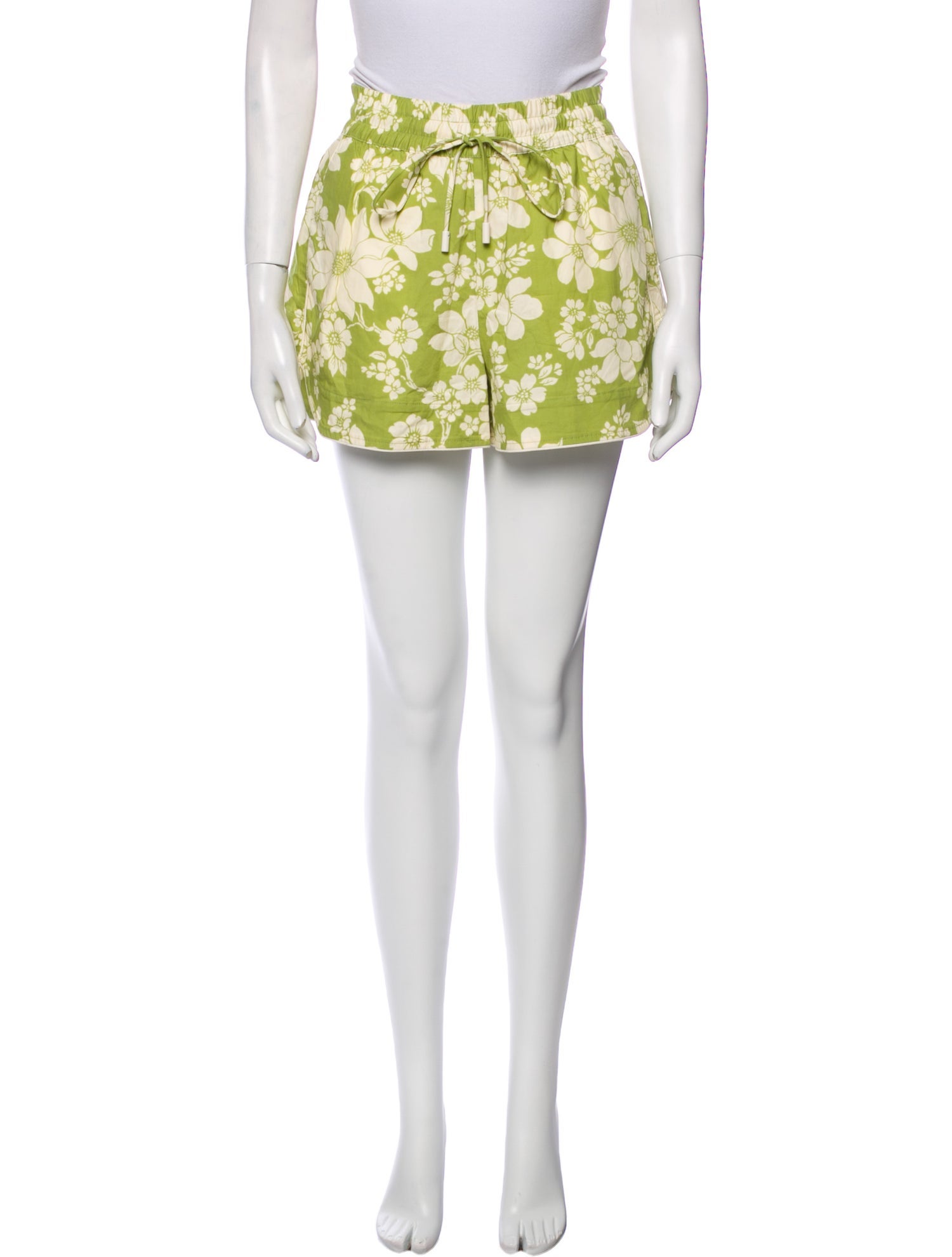 ALÉMAIS Floral Print Mini Shorts