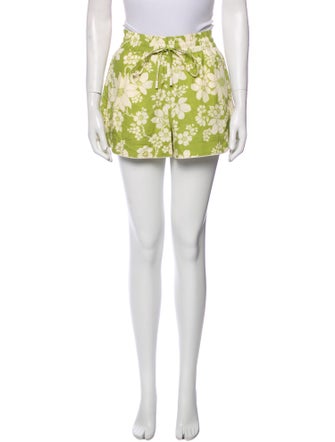 ALÉMAIS Floral Print Mini Shorts