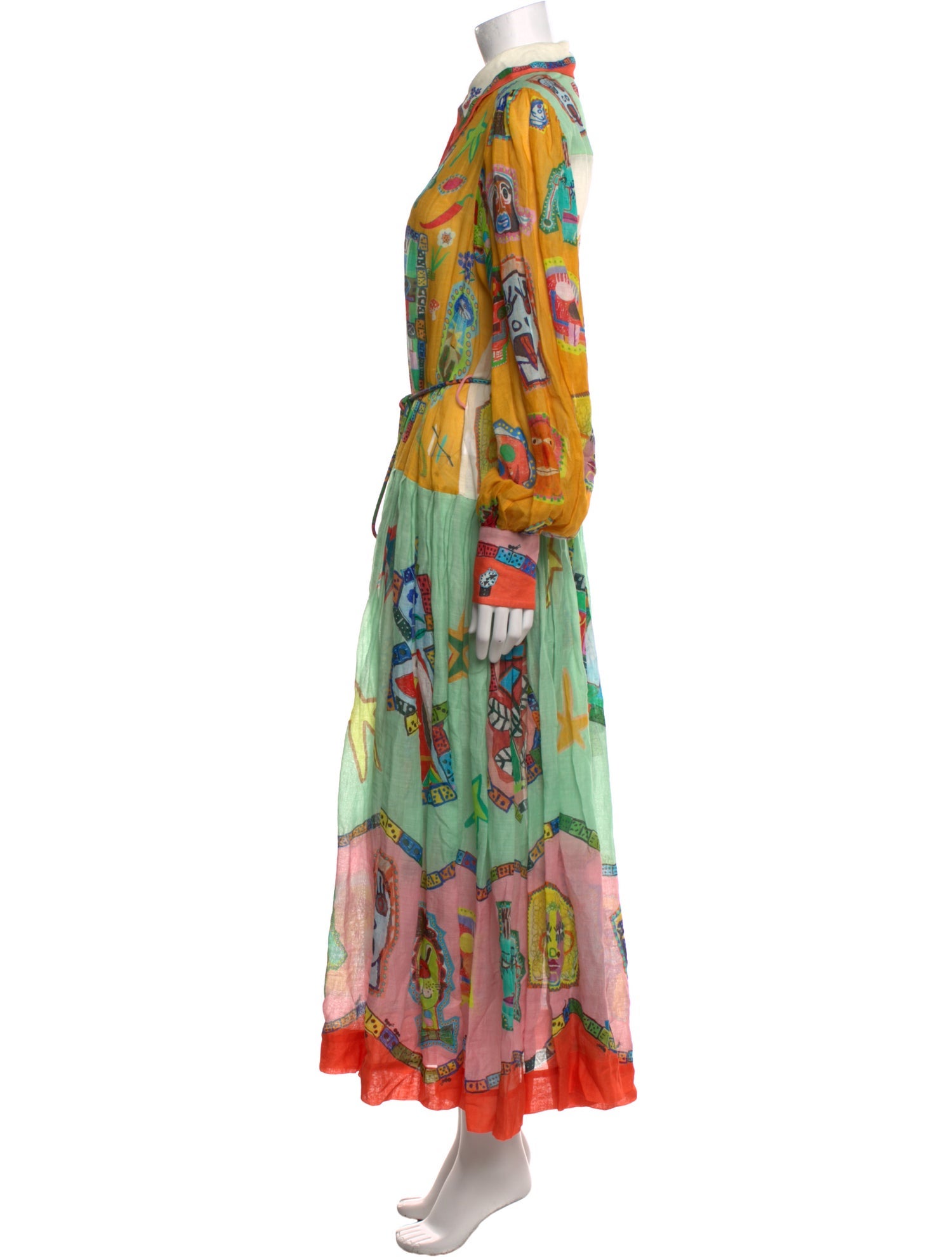 ALÉMAIS Paisley Print Long Dress