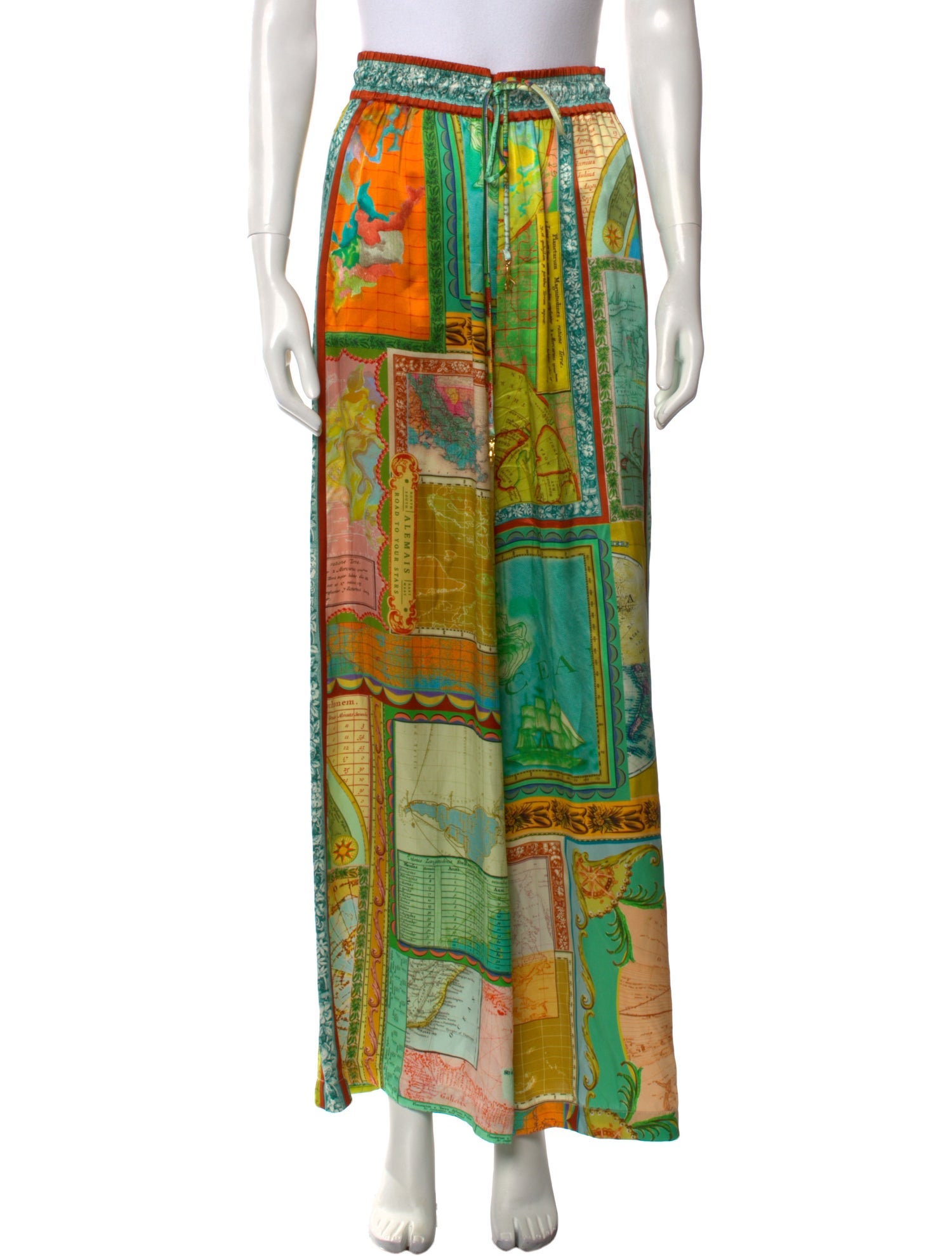 ALÉMAIS Silk Wide Leg Pants