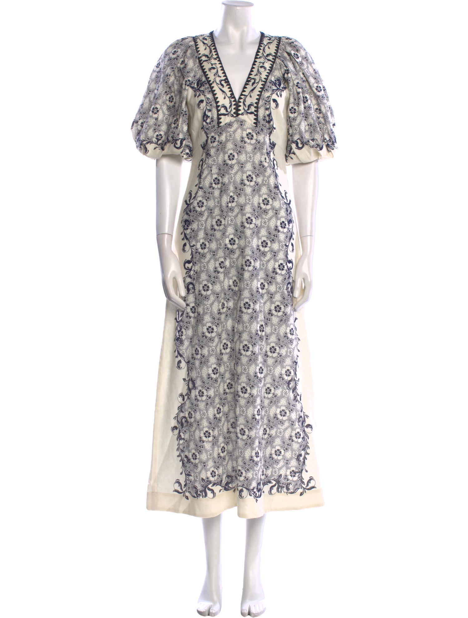 ALÉMAIS Floral Print Long Dress