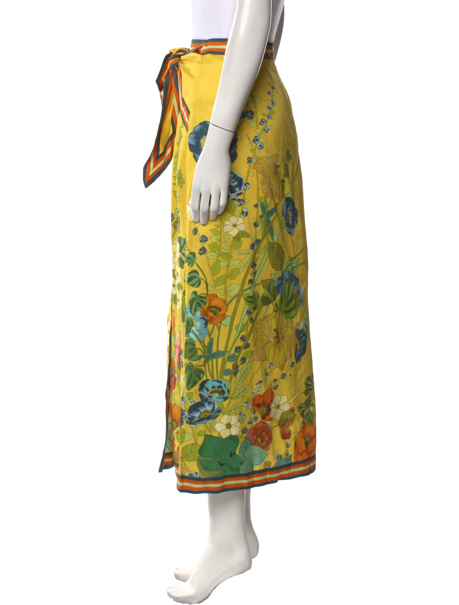 ALÉMAIS Floral Print Midi Length Skirt w/ Tags