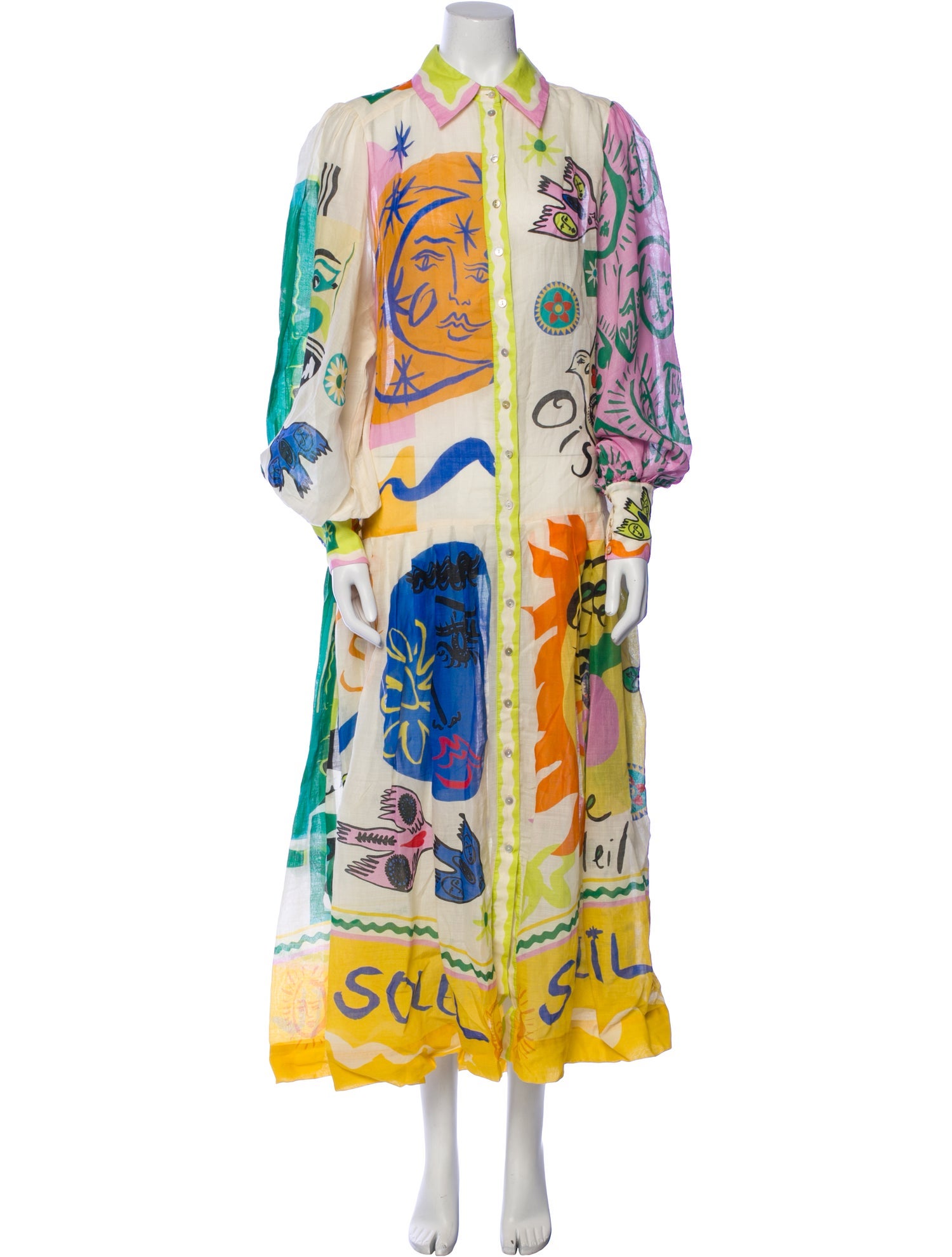 ALÉMAIS Printed Long Dress