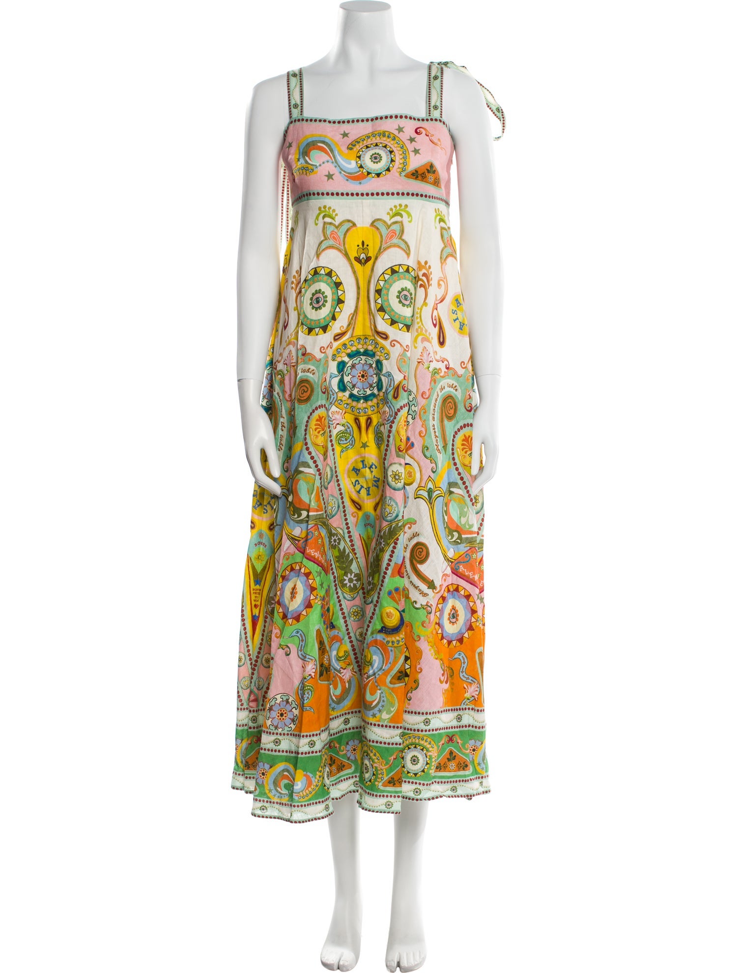 ALÉMAIS Paisley Print Long Dress