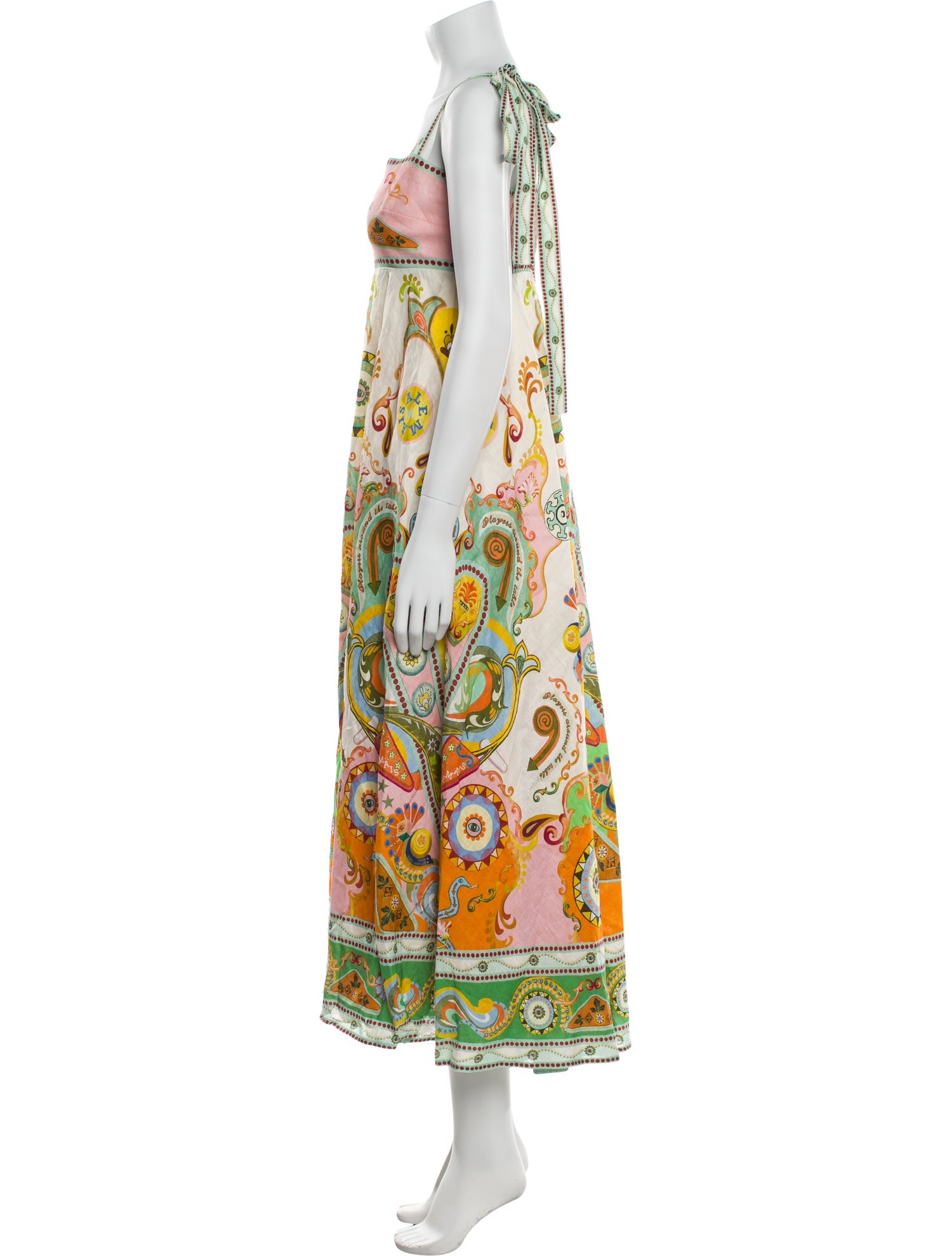 ALÉMAIS Paisley Print Long Dress