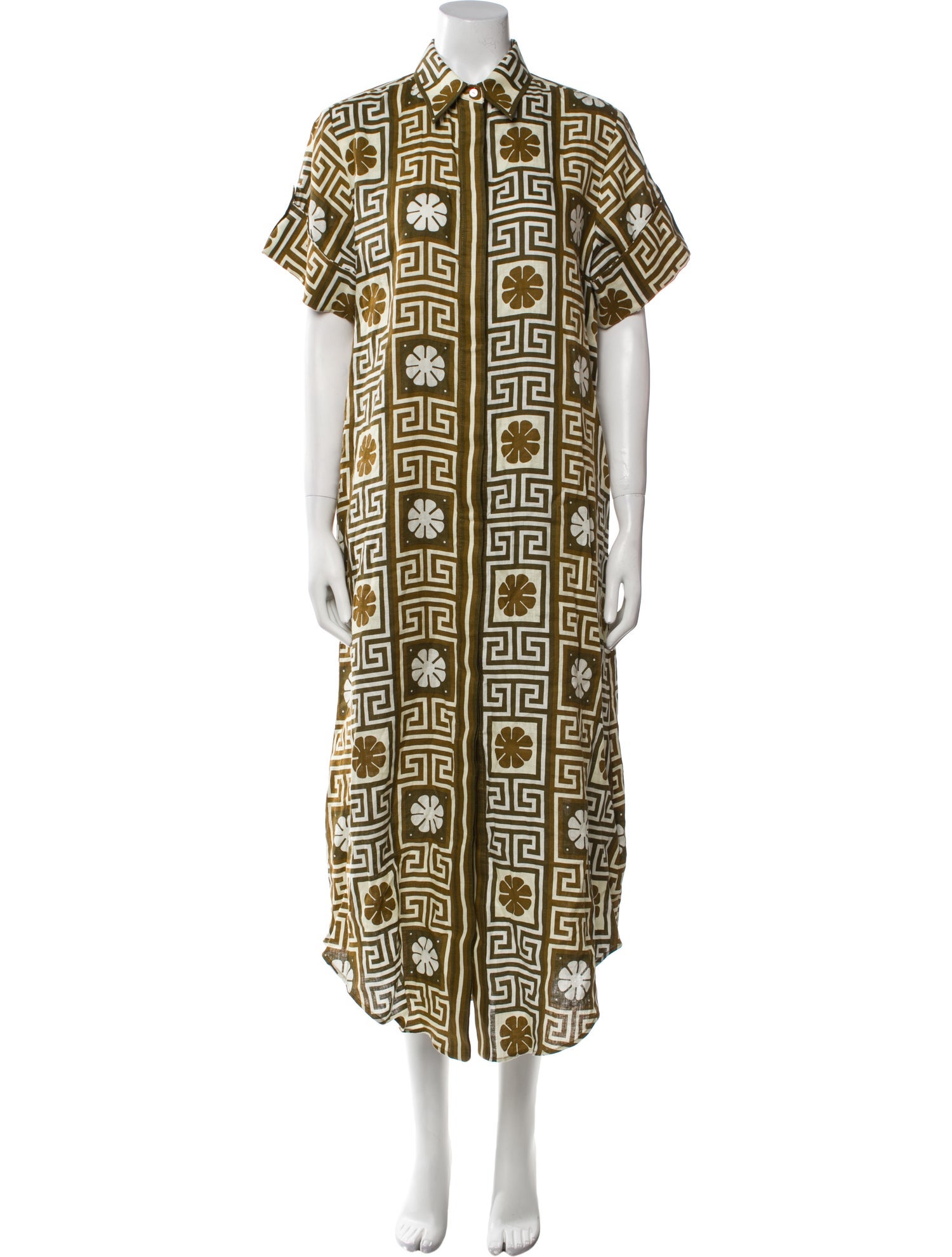 ALÉMAIS Linen Midi Length Dress