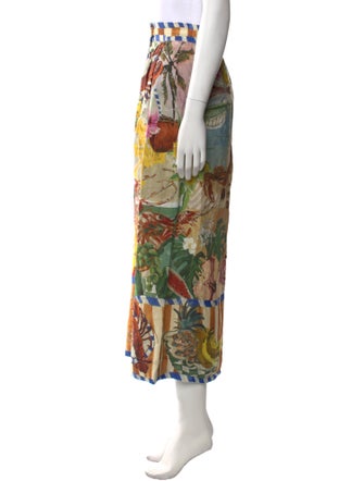 ALÉMAIS Linen Midi Length Skirt