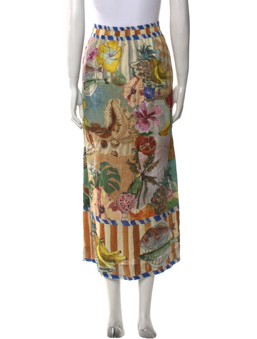 ALÉMAIS Linen Midi Length Skirt