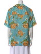 ALÉMAIS Linen Floral Print Button-Up Top
