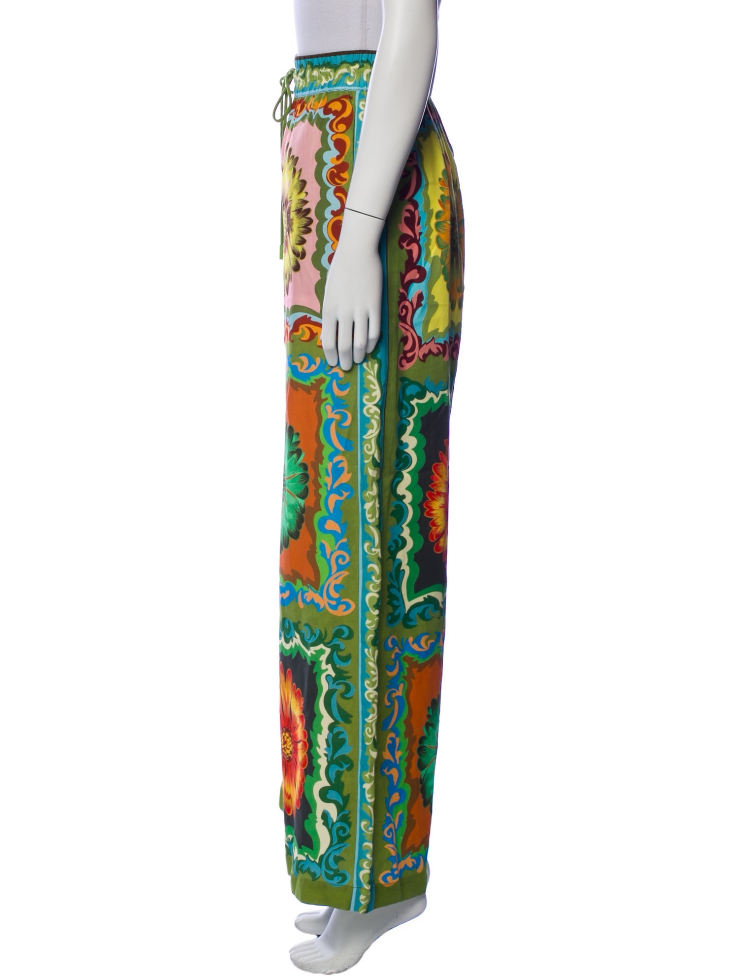 ALÉMAIS Printed Wide Leg Pants