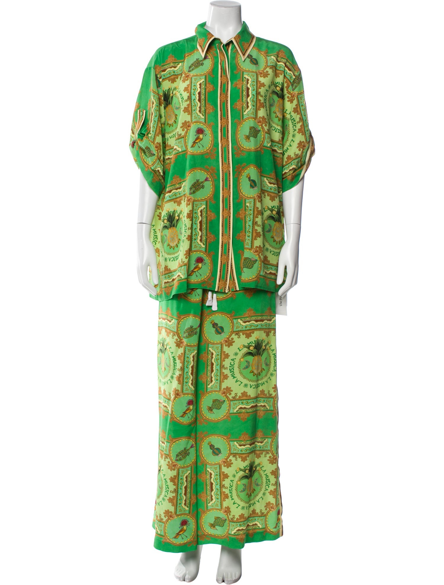 ALÉMAIS Silk Printed Pant Set