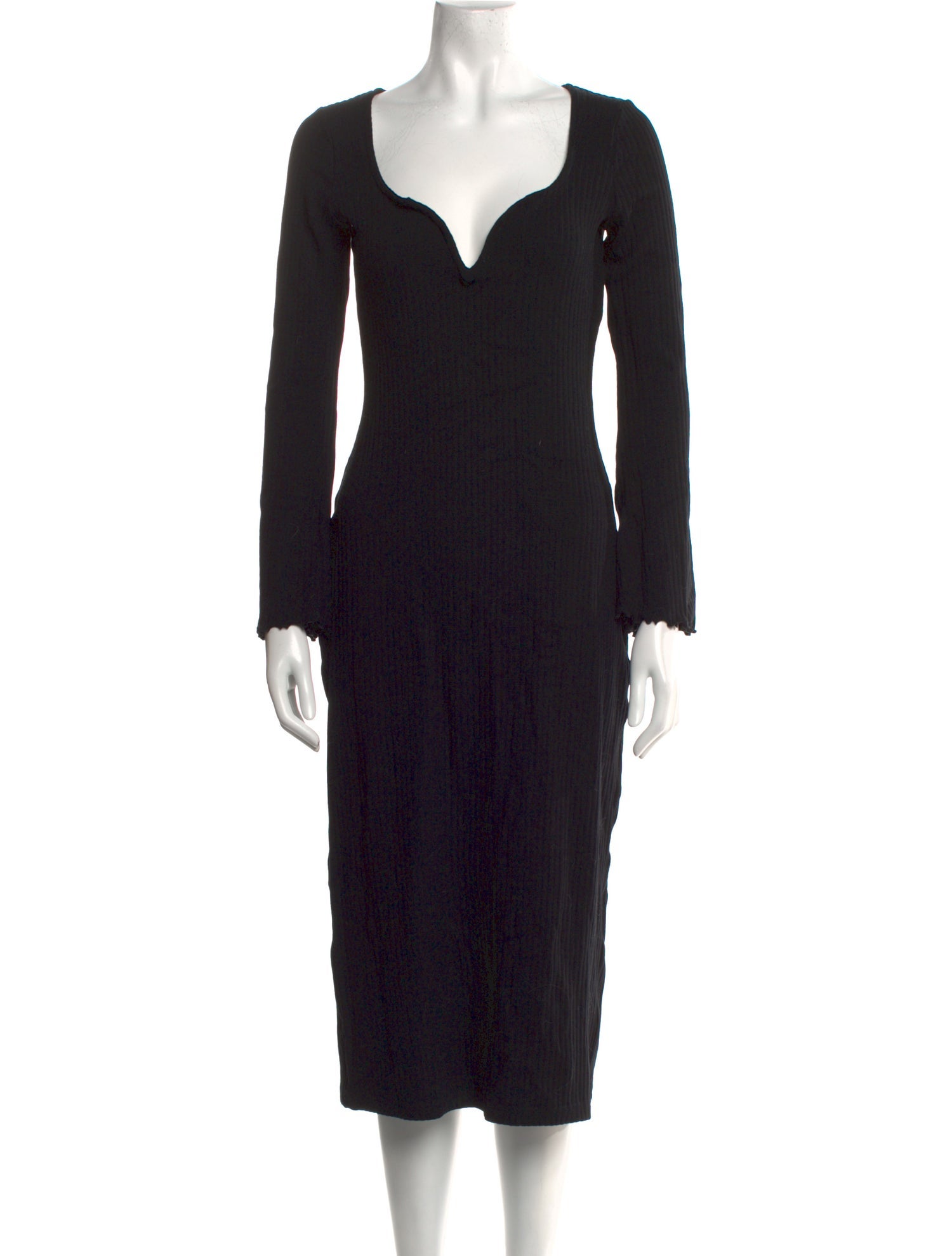 ALÉMAIS Square Neckline Midi Length Dress