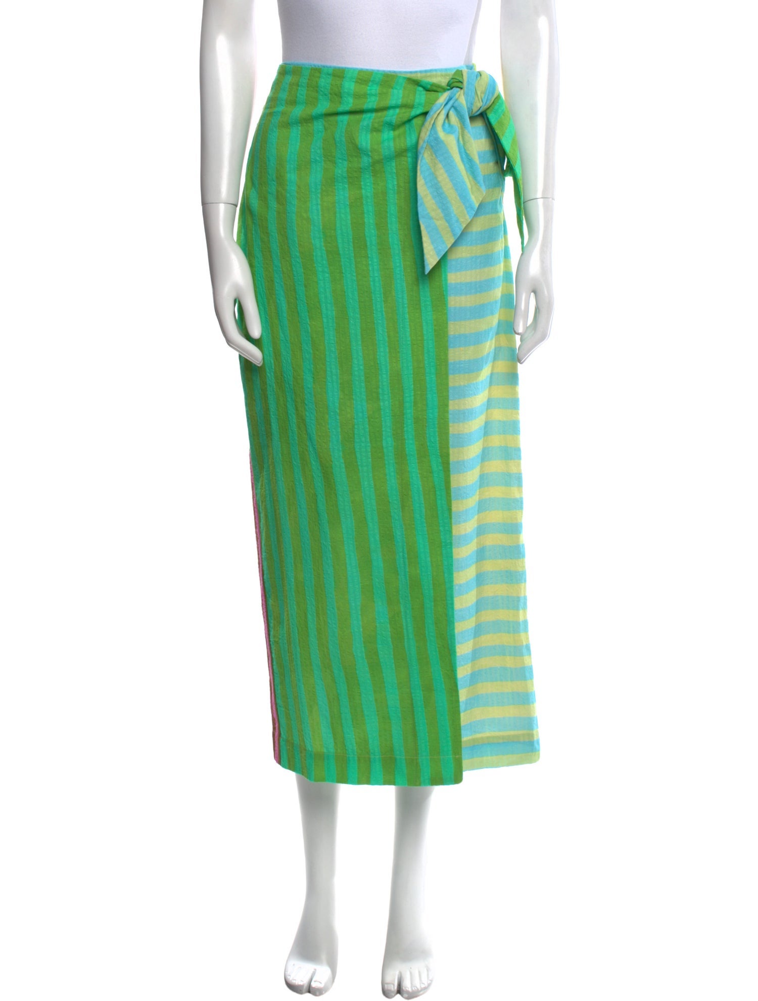ALÉMAIS Striped Midi Length Skirt w/ Tags