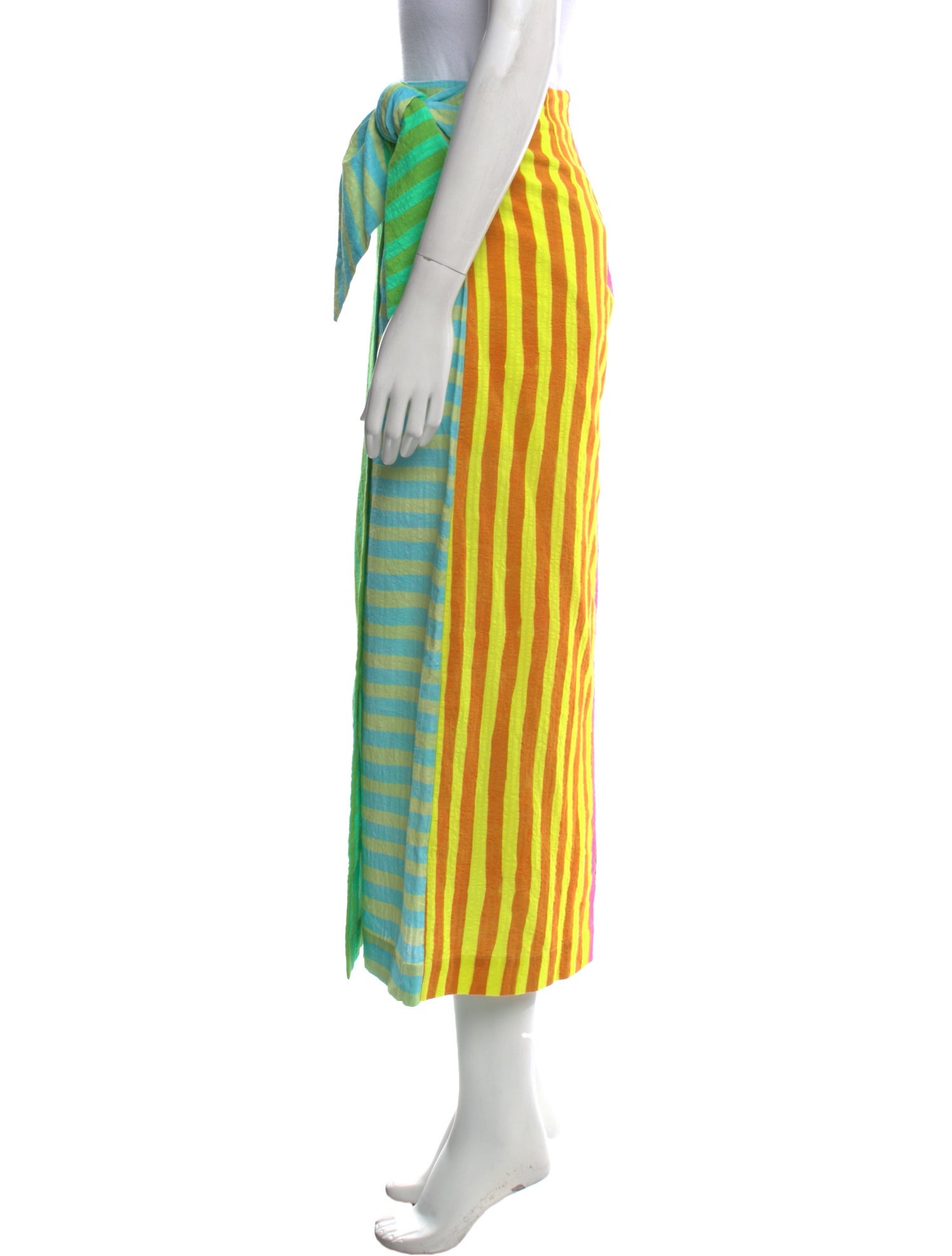 ALÉMAIS Striped Midi Length Skirt w/ Tags