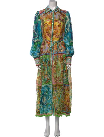 ALÉMAIS Paisley Print Long Dress