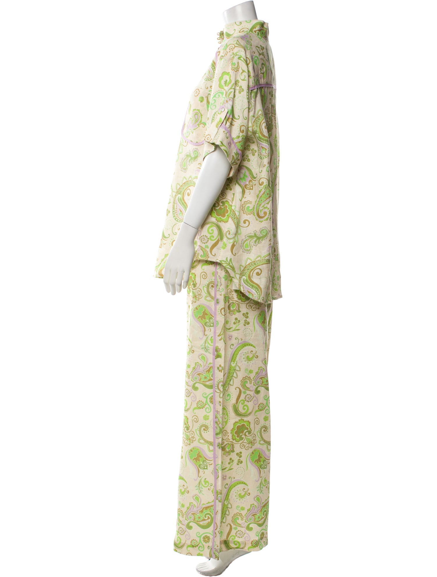 ALÉMAIS Linen Printed Pant Set