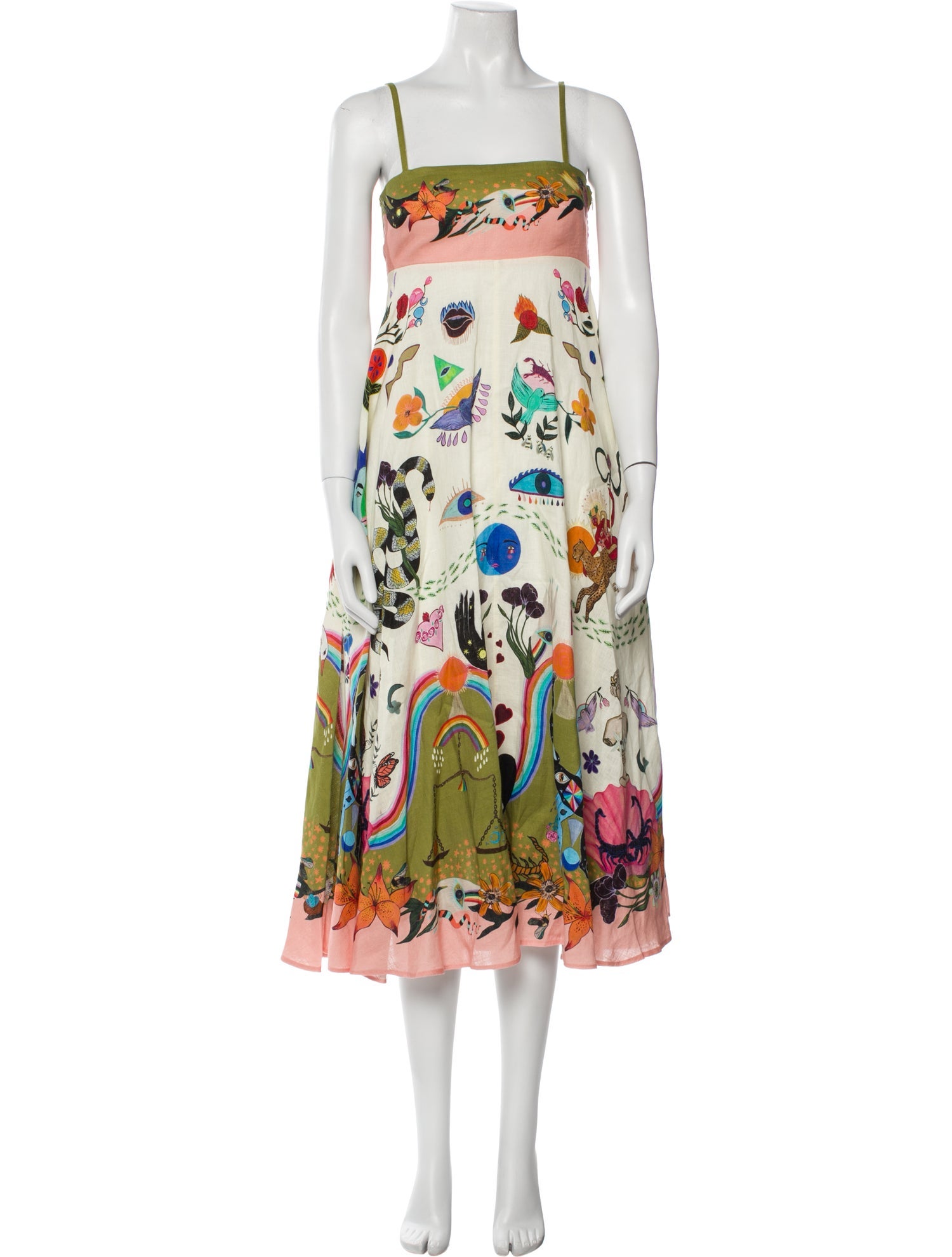 ALÉMAIS Linen Midi Length Dress