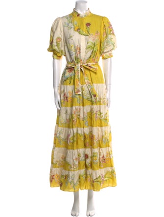 ALÉMAIS Floral Print Long Dress