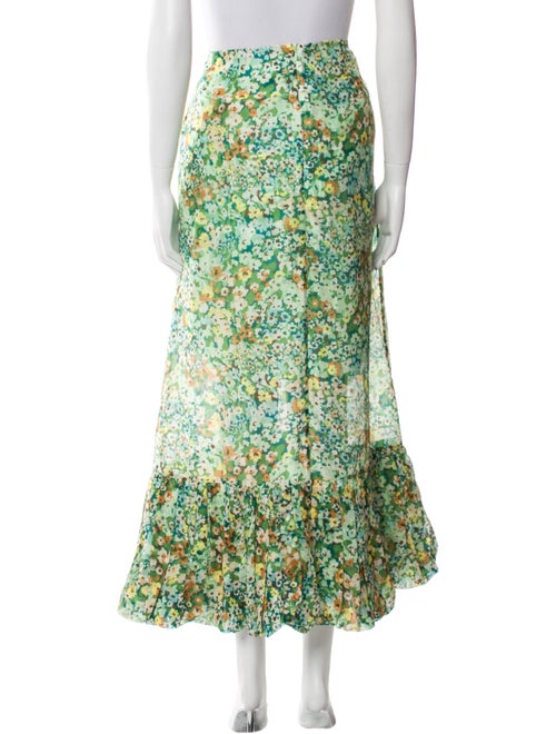 ALÉMAIS Floral Print Midi Length Skirt