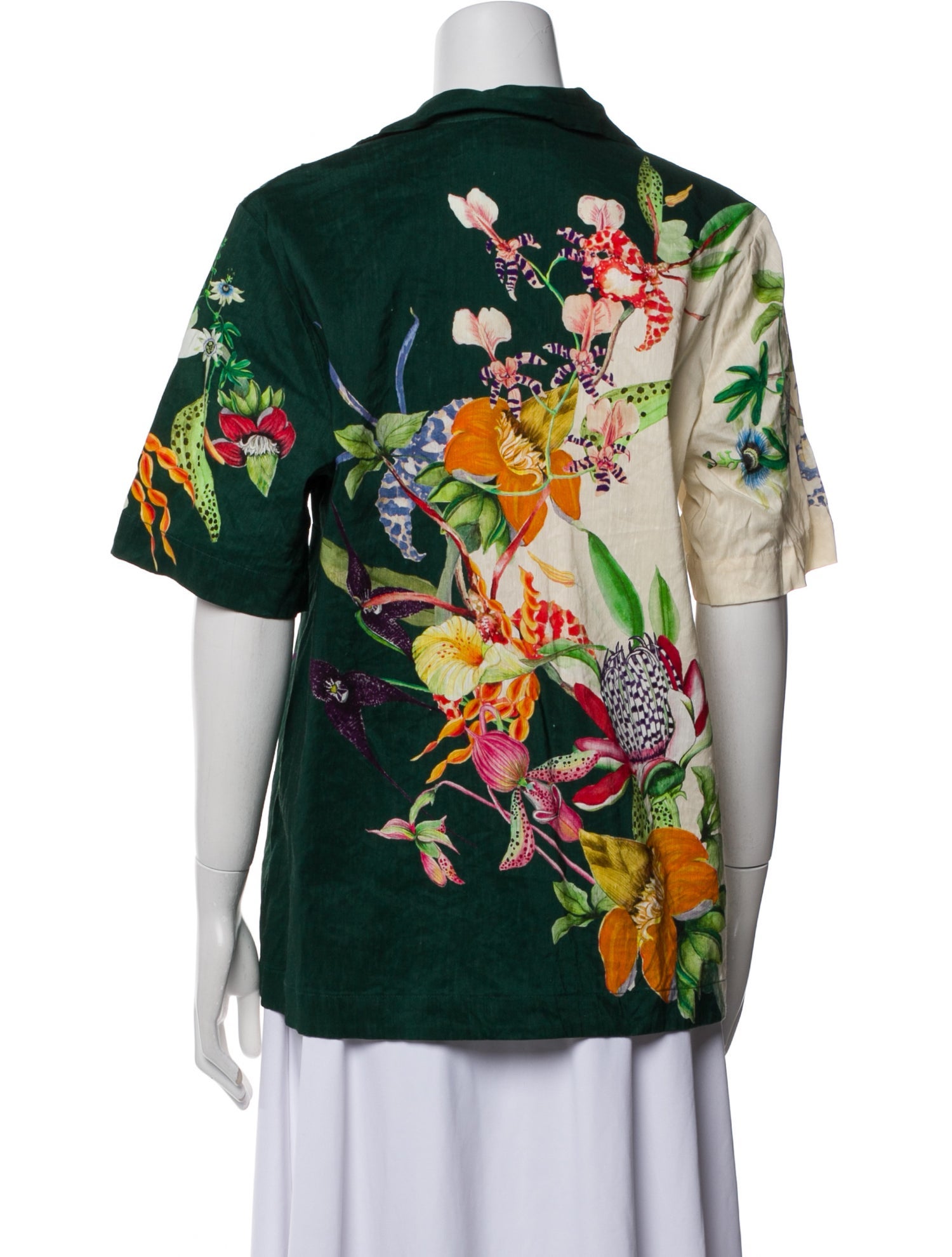 ALÉMAIS Linen Floral Print Blouse