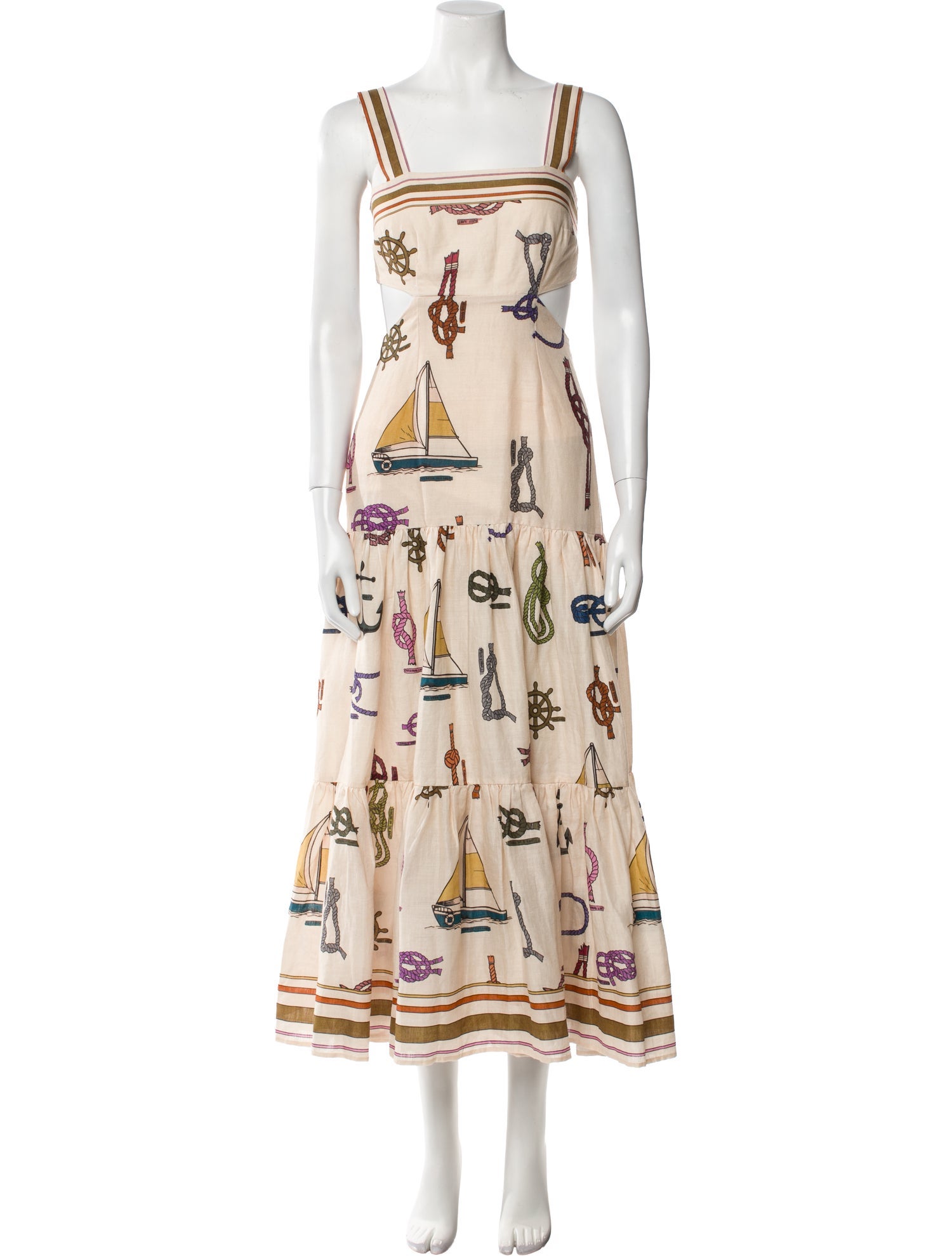 ALÉMAIS Printed Long Dress w/ Tags