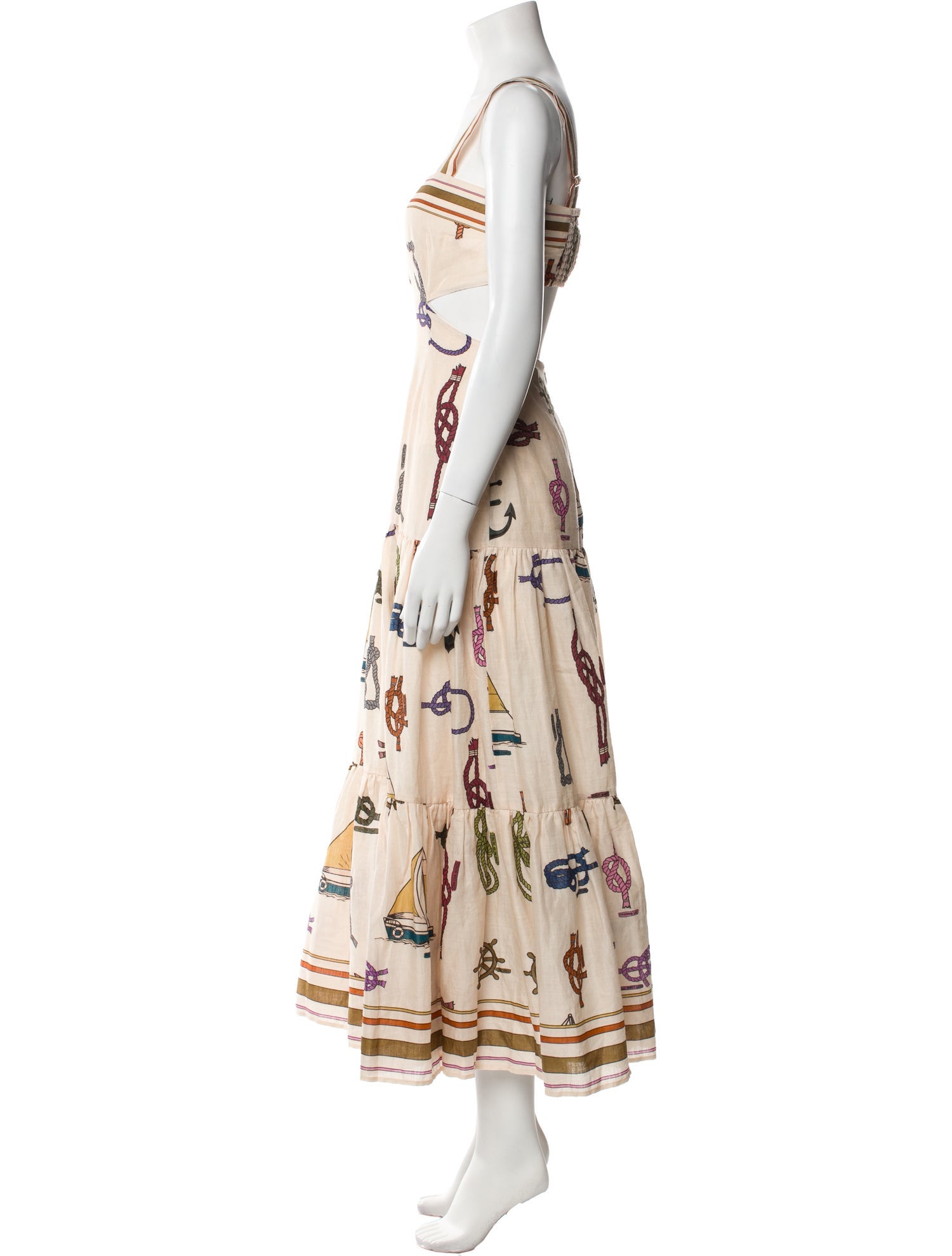 ALÉMAIS Printed Long Dress w/ Tags