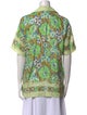 ALÉMAIS Linen Printed Button-Up Top