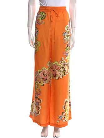 ALÉMAIS Floral Print Wide Leg Pants