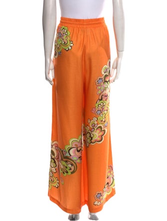 ALÉMAIS Floral Print Wide Leg Pants