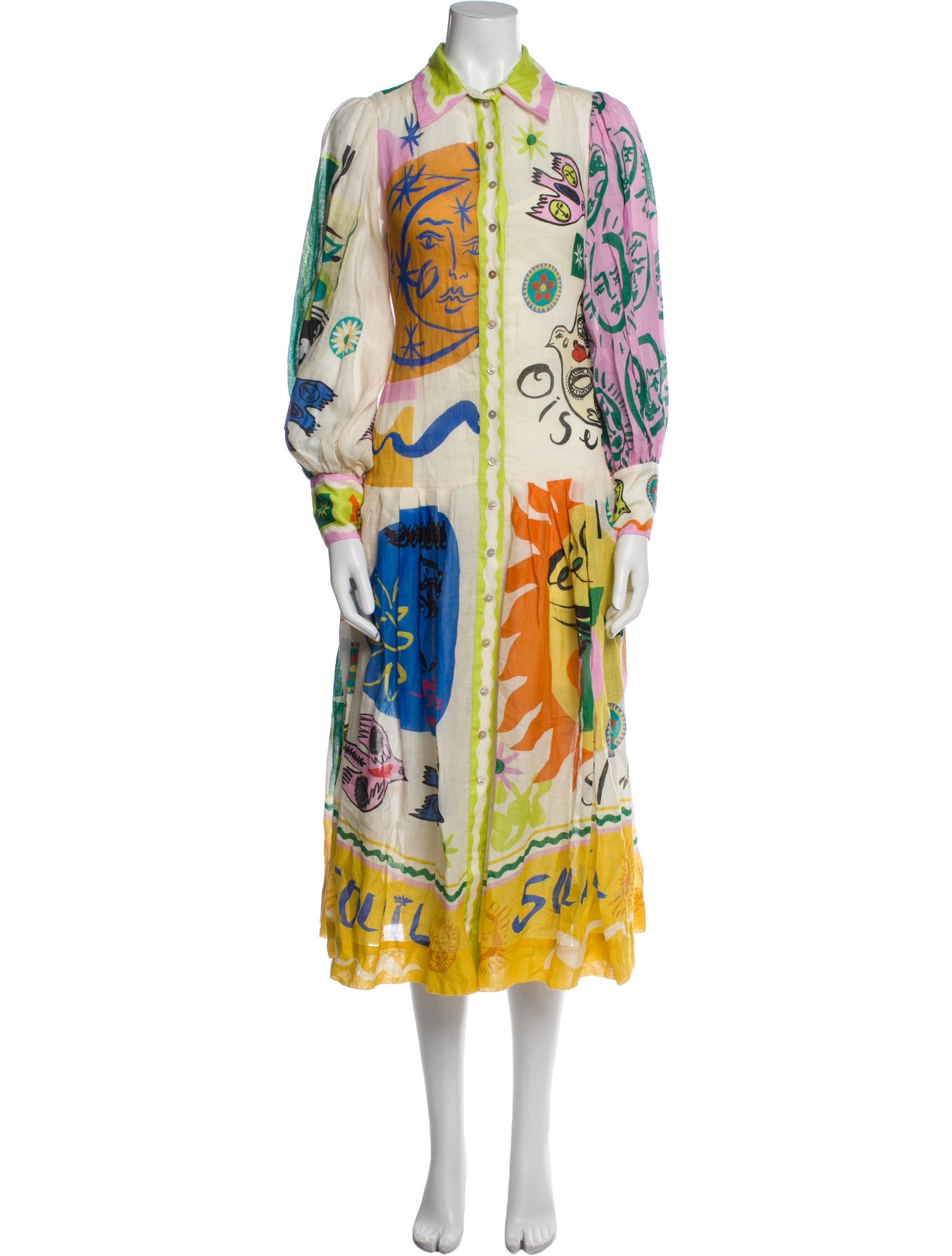 ALÉMAIS Printed Long Dress