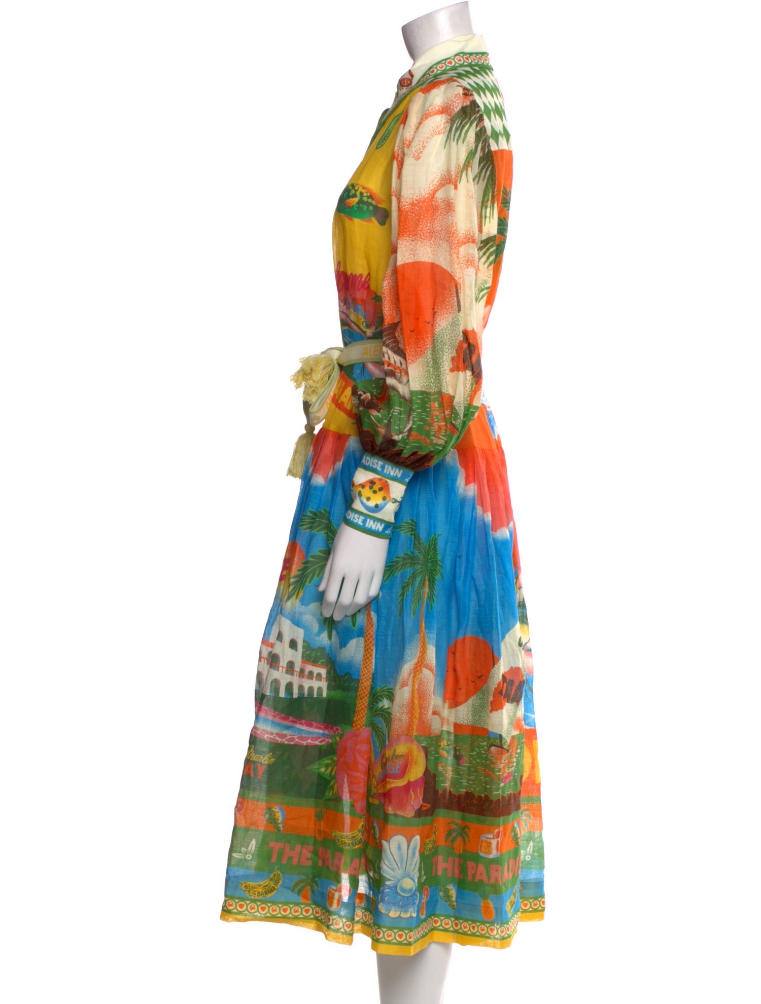 ALÉMAIS Printed Long Dress w/ Tags