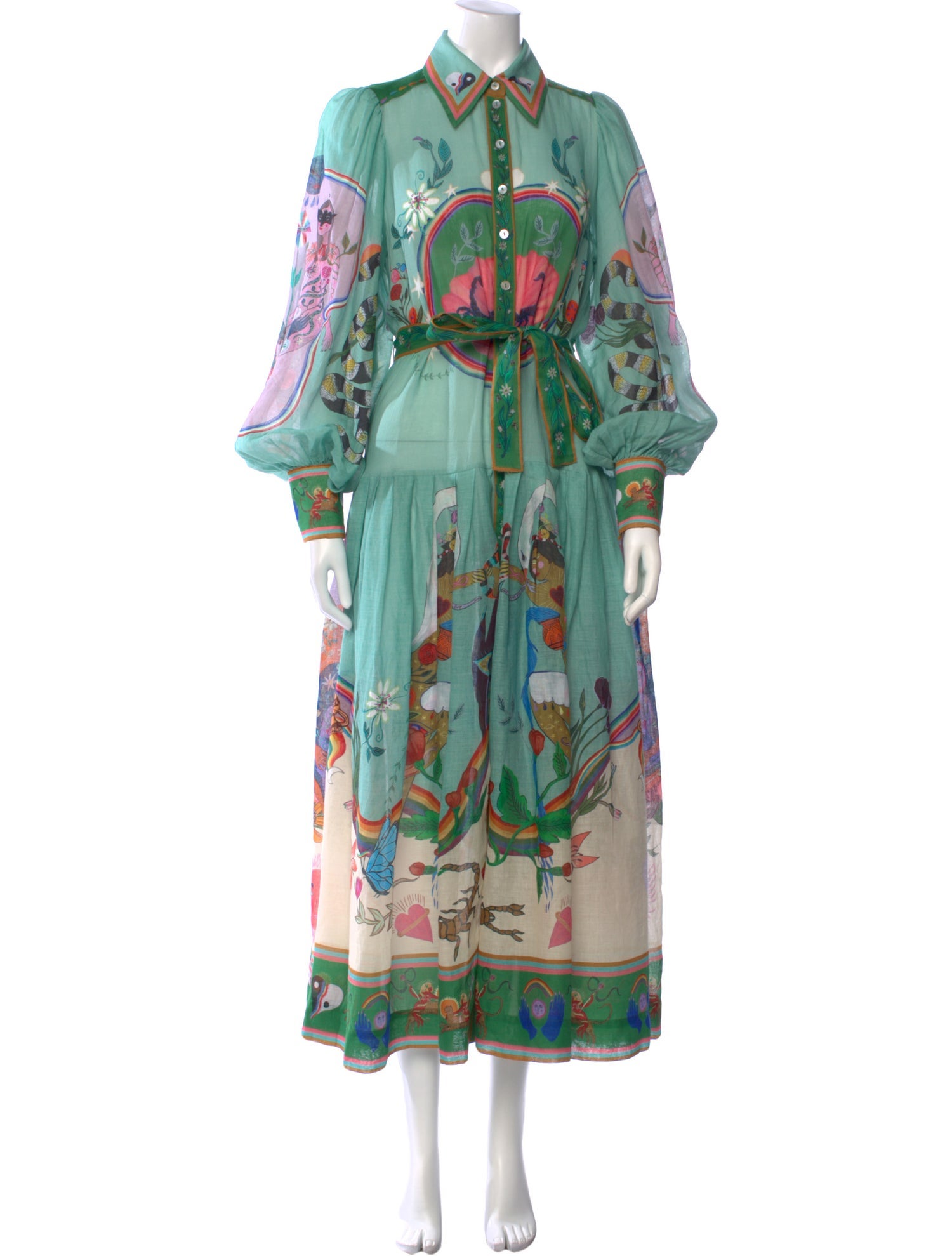 ALÉMAIS Printed Long Dress