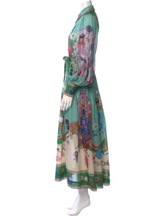 ALÉMAIS Printed Long Dress