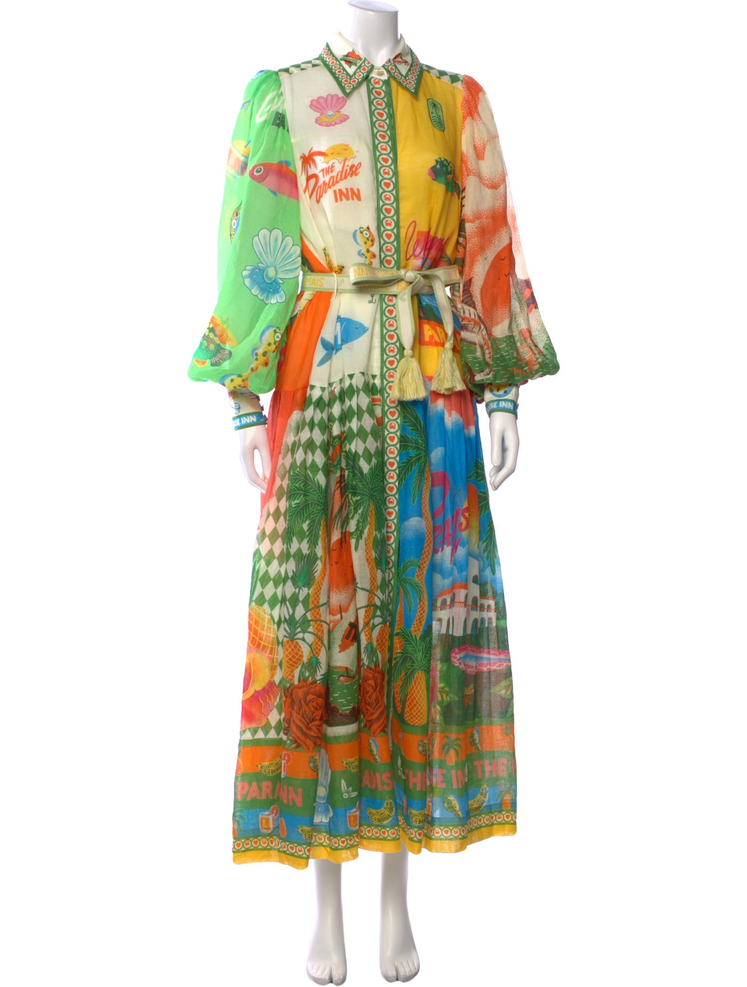 ALÉMAIS Printed Long Dress