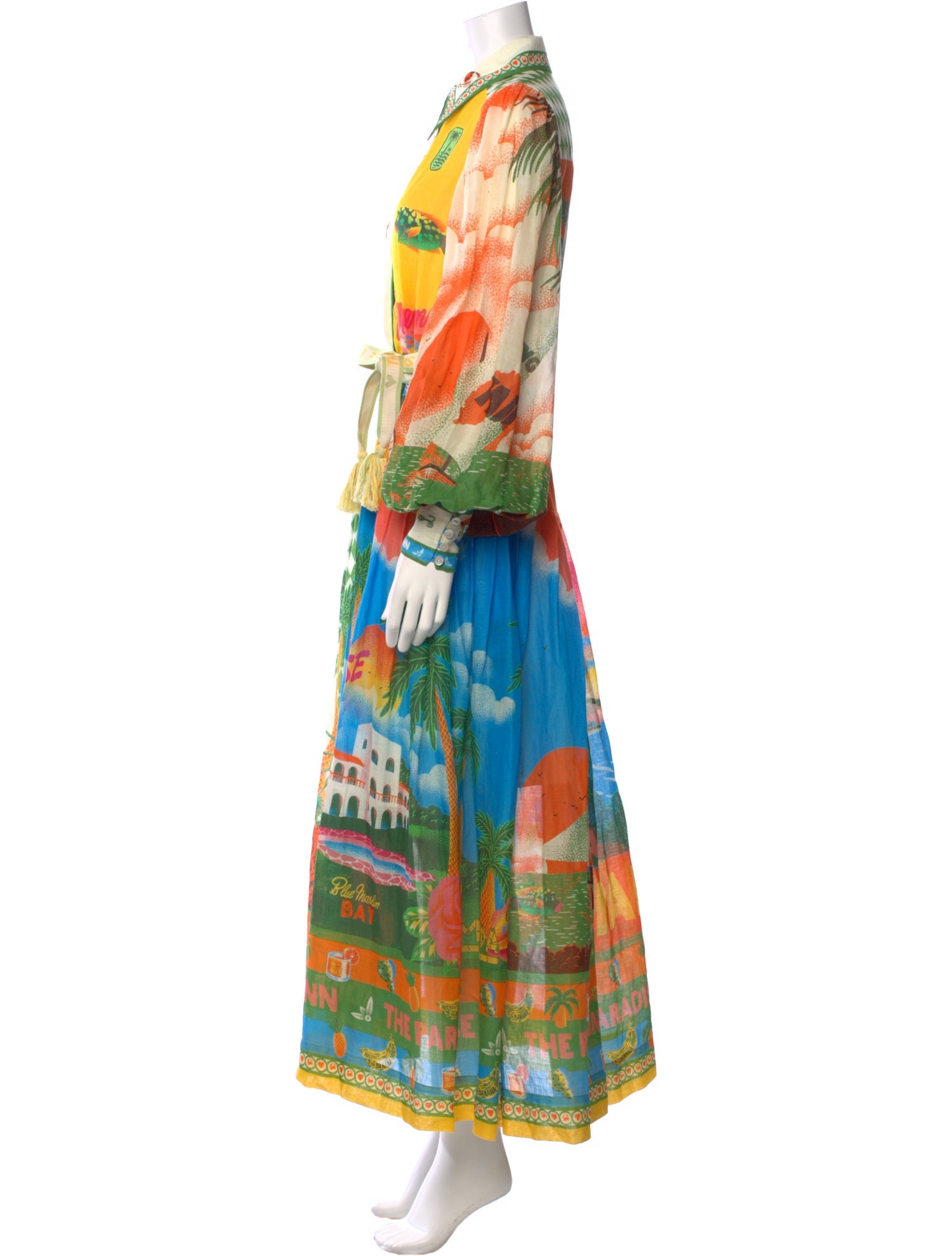 ALÉMAIS Printed Long Dress