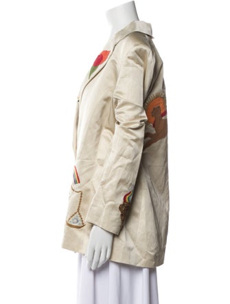 ALÉMAIS Linen Floral Print Blazer