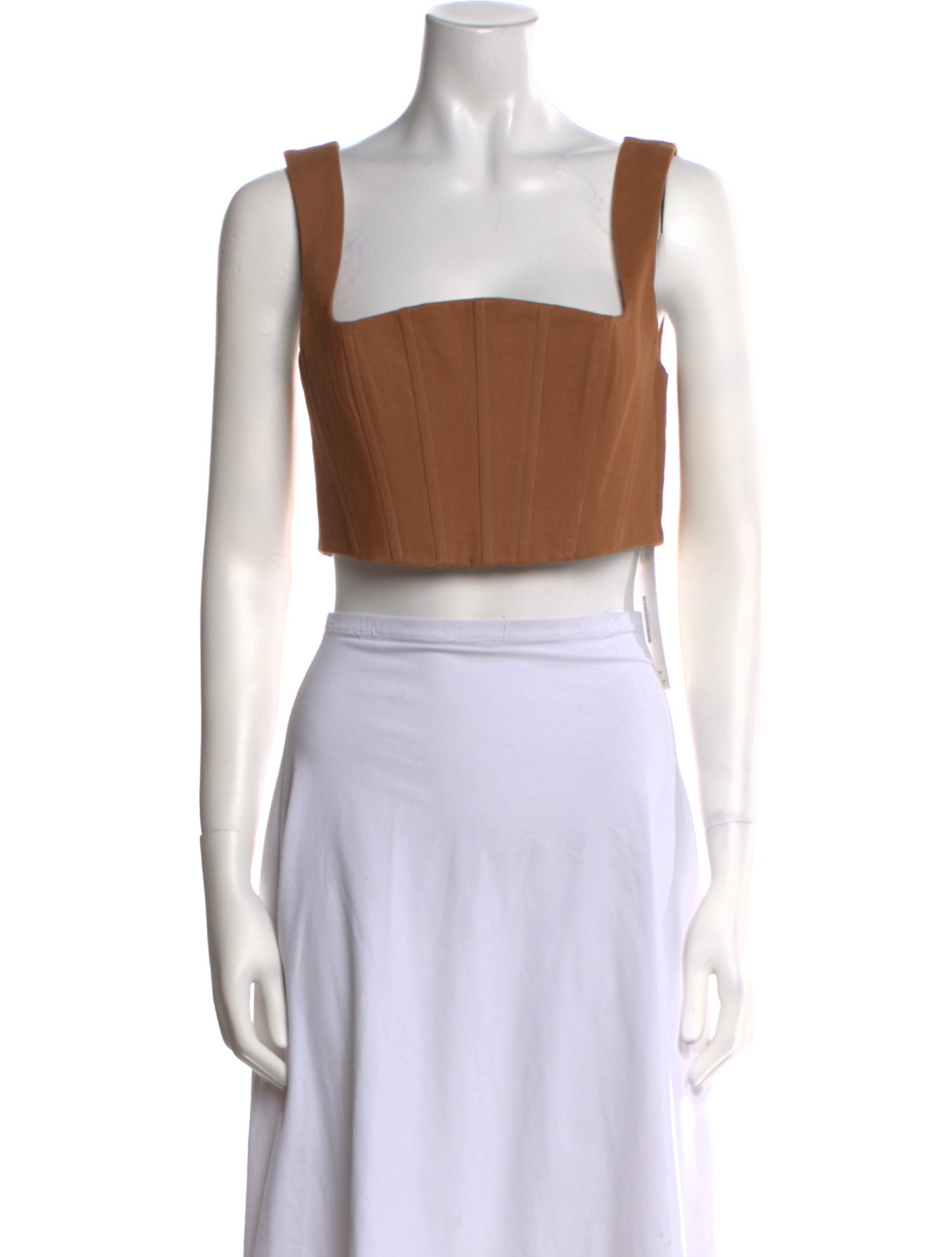 ALÉMAIS Square Neckline Sleeveless Crop Top