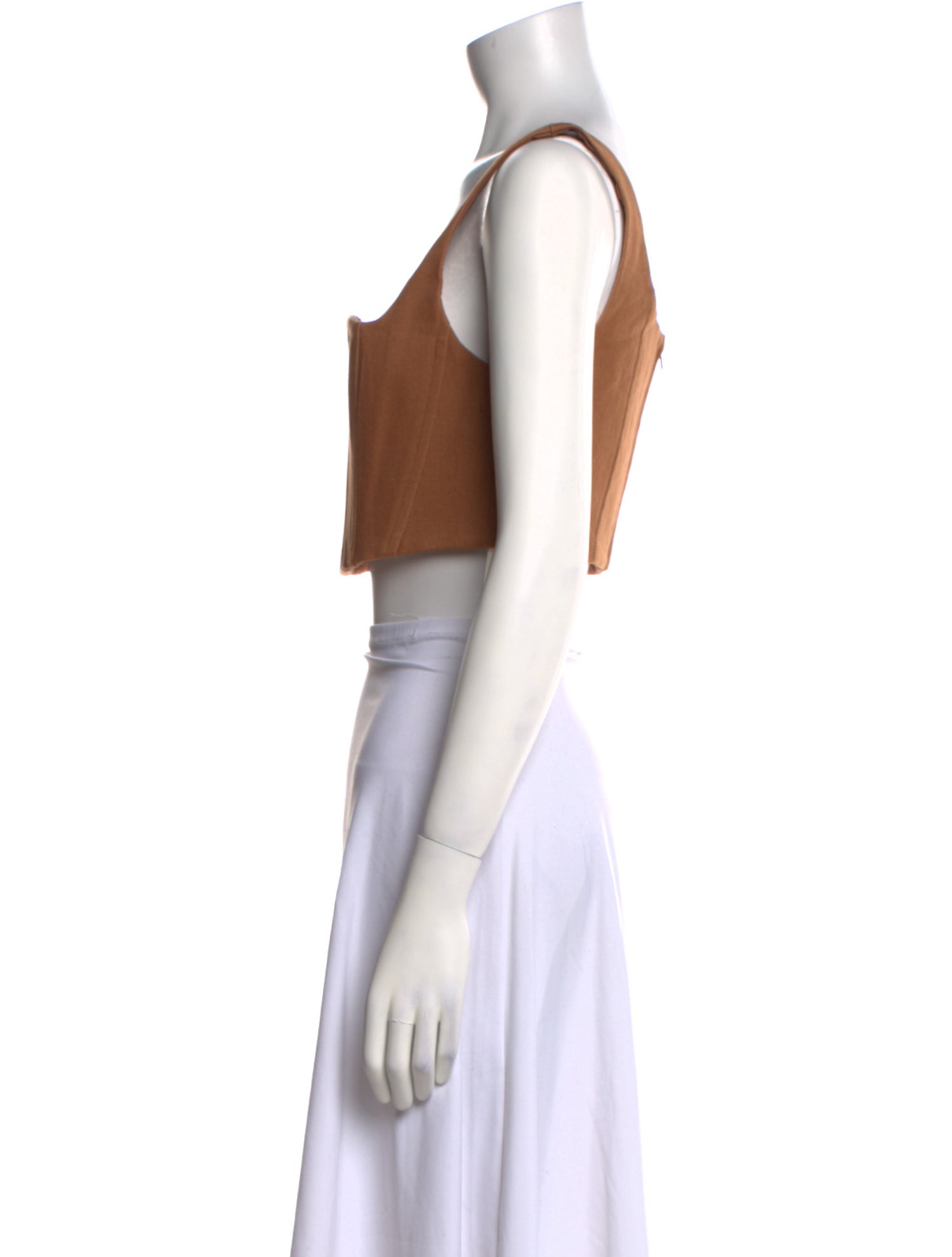 ALÉMAIS Square Neckline Sleeveless Crop Top