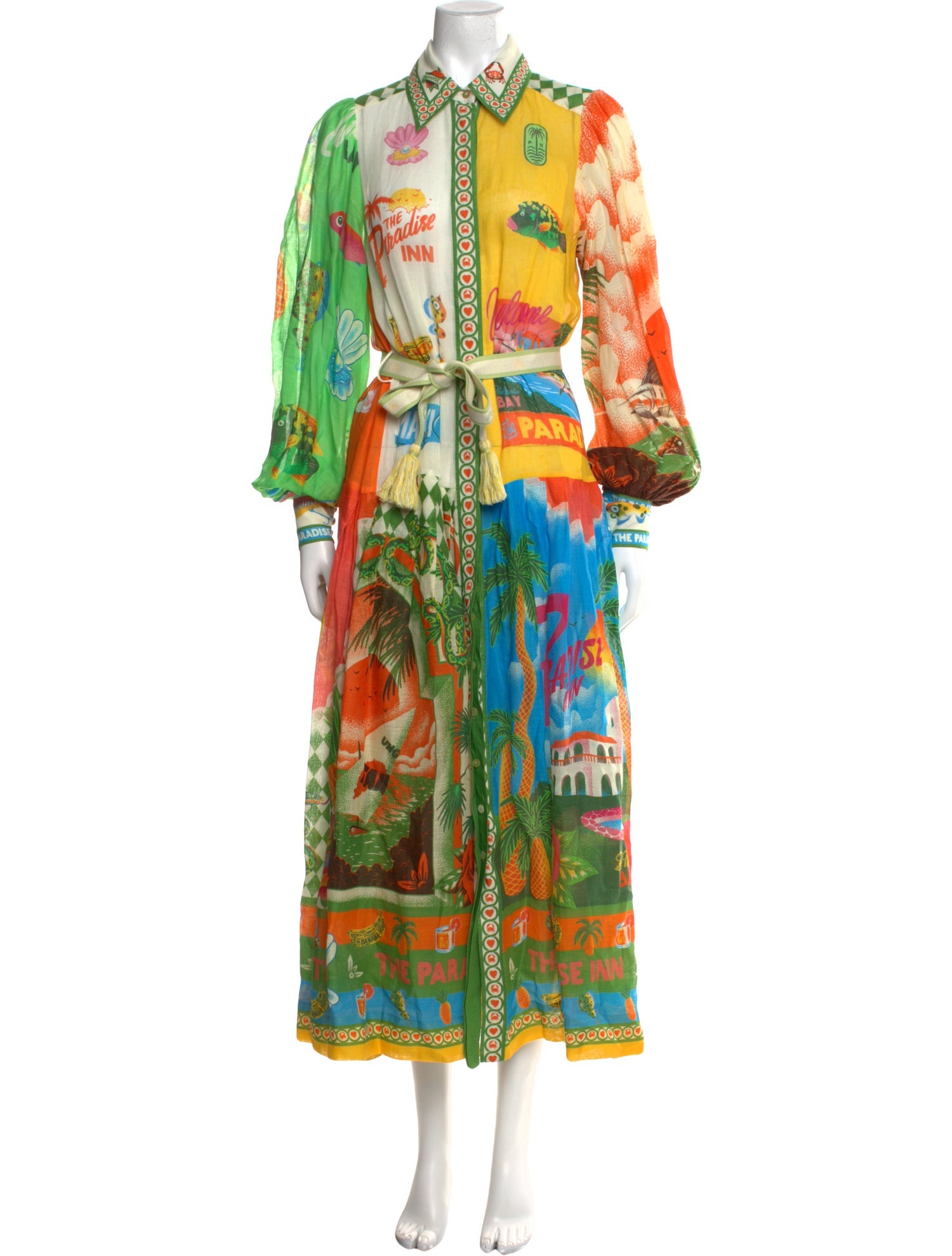 ALÉMAIS Printed Long Dress