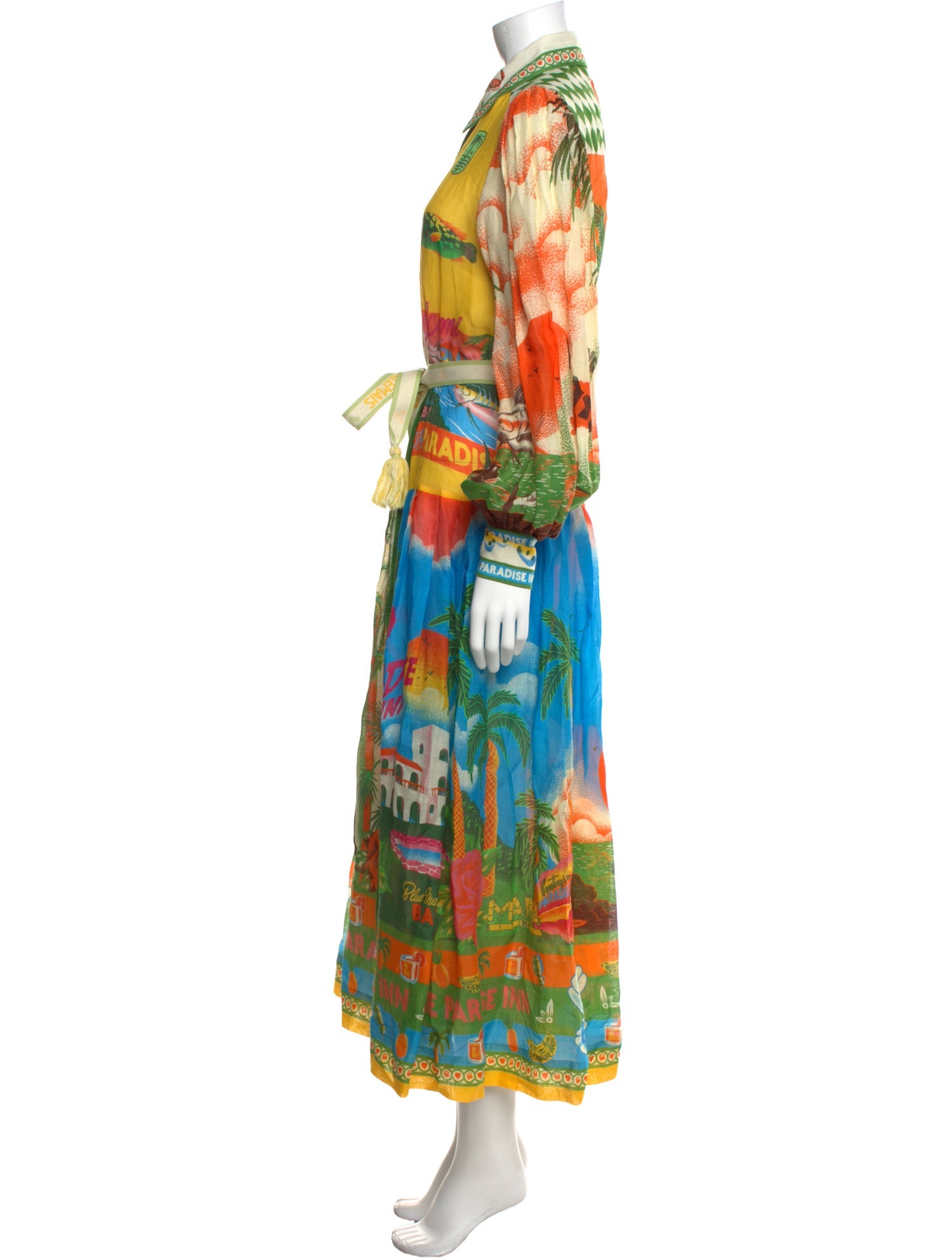 ALÉMAIS Printed Long Dress