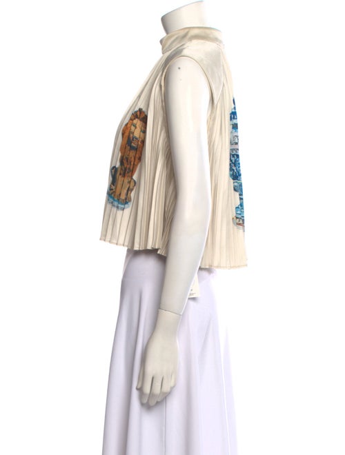 ALÉMAIS Striped Mock Neck Crop Top