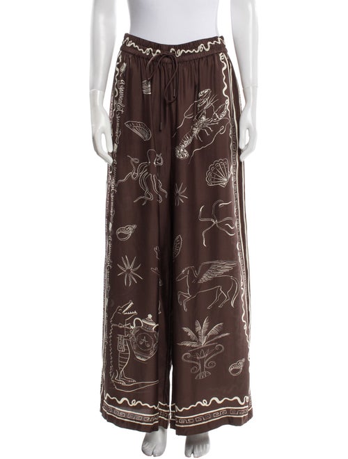 ALÉMAIS Silk Wide Leg Pants