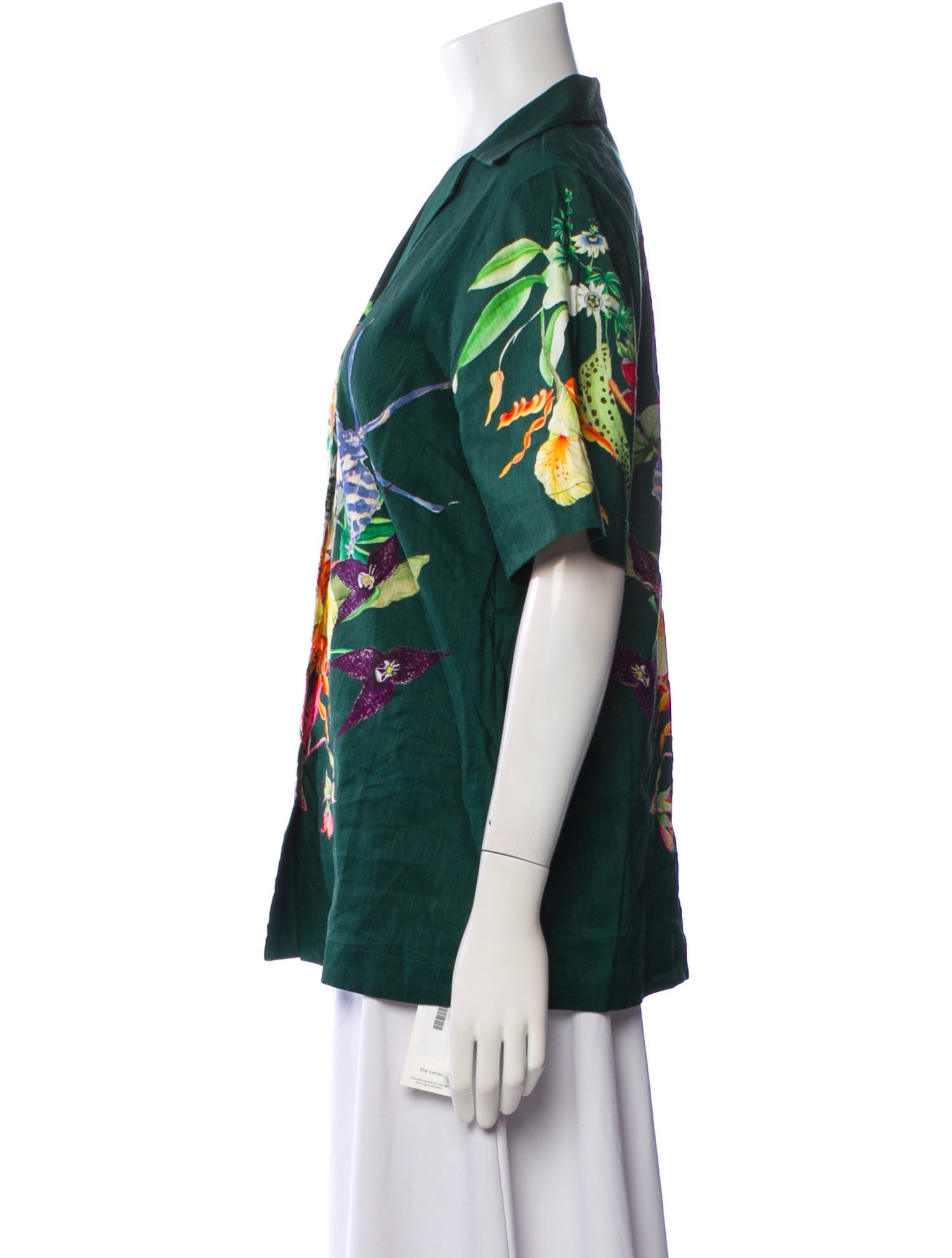 ALÉMAIS Linen Floral Print Blouse